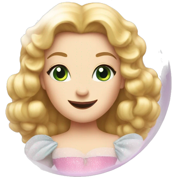 glinda from wicked in a bubble emoji