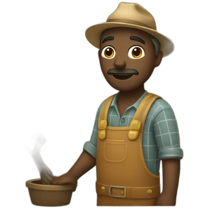 Farmer and olive tree emoji