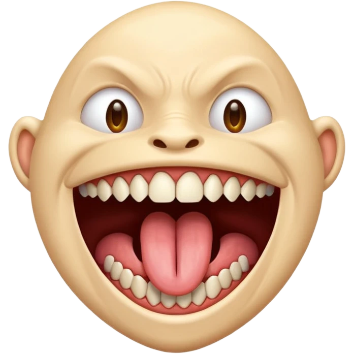 Human with an Giant mouth emoji