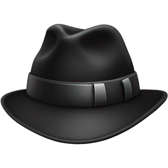 a detective hat black emoji