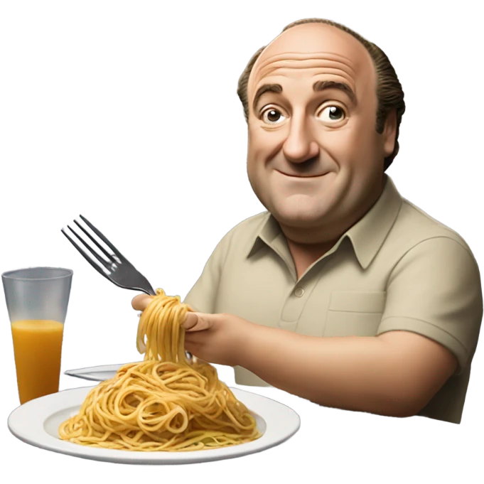 Tony soprano eating spaghetti emoji