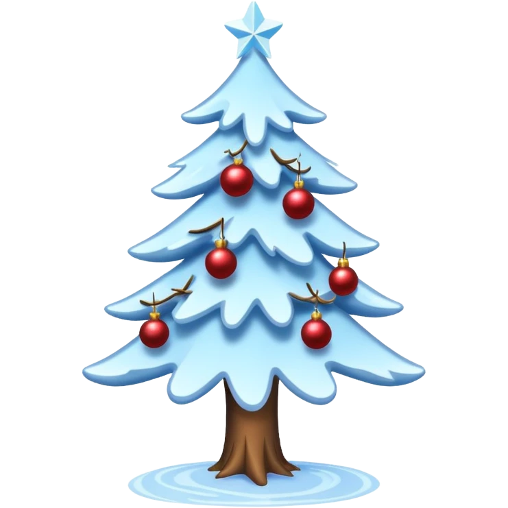 Ice skating tree emoji