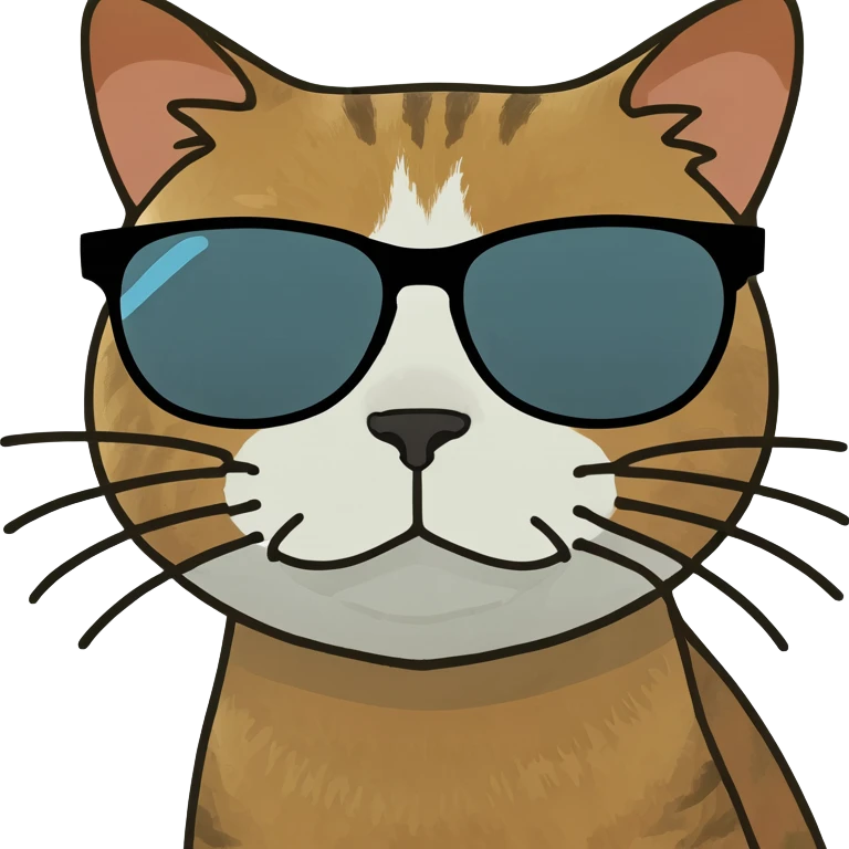 Cat with sunglasses emoji