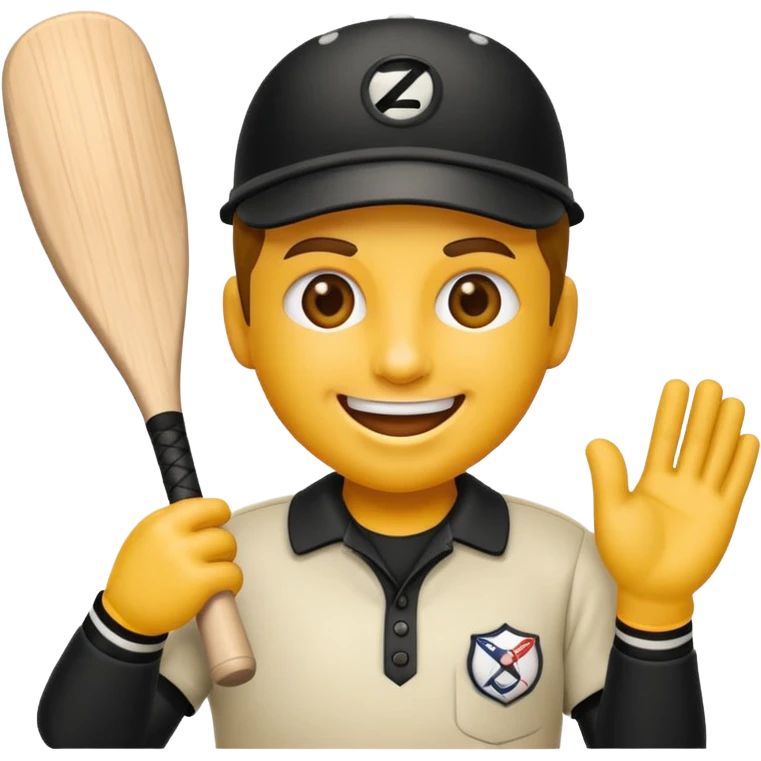 emoji de iOS de un umpire haciendo señal de strike en beisbol emoji