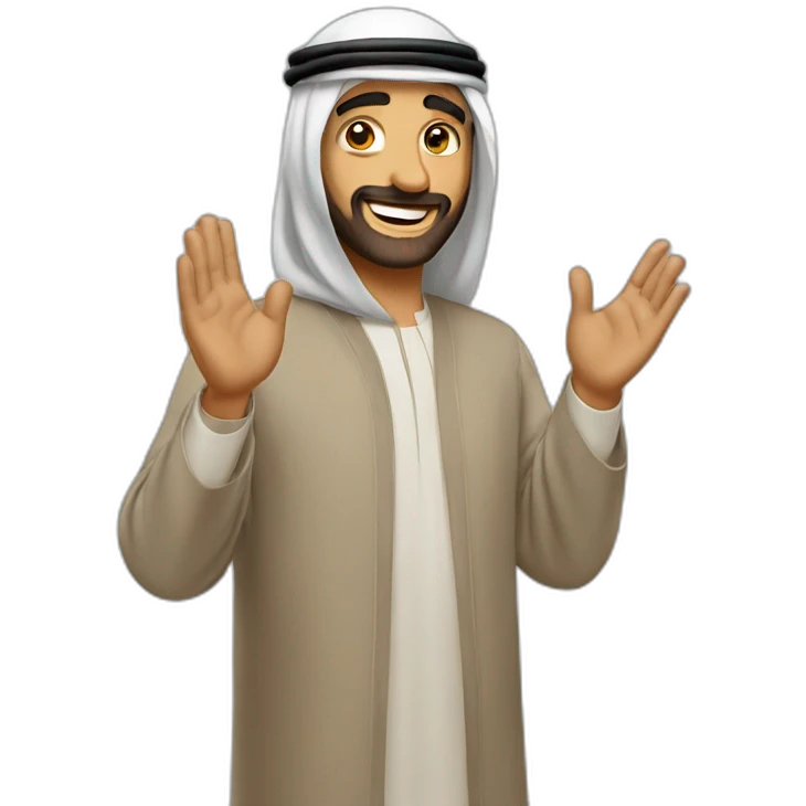 Arab man clapping emoji
