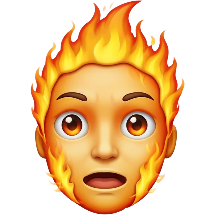 face on fire emoji