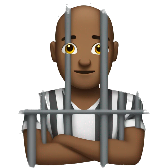 Prisoner behind bars emoji