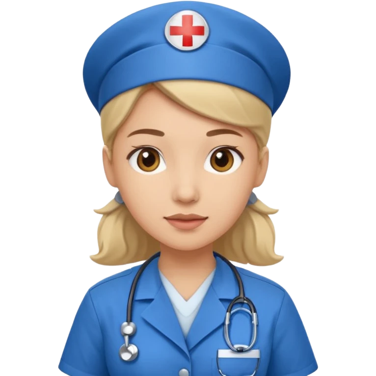 nurse wearing blue uniform emoji