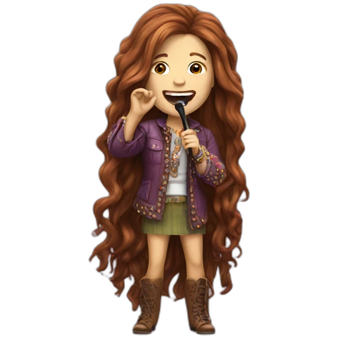 Janis joplin singing high emoji