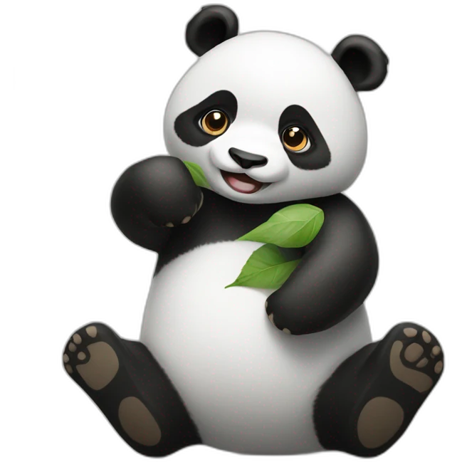 Panda rolling emoji