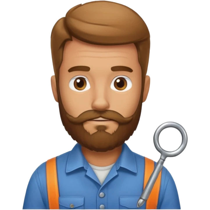 bearded locksmith emoji