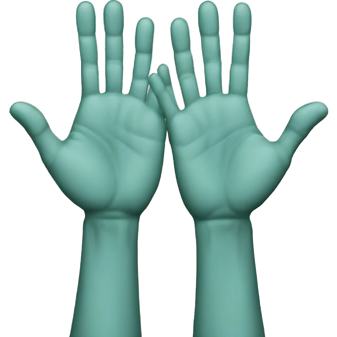 Two hands forming UFO letters with fingers emoji