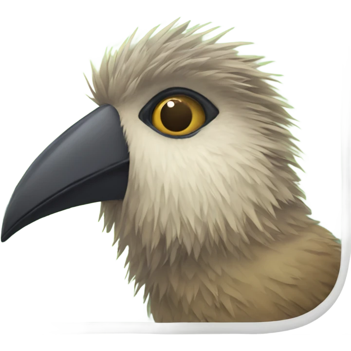 Scruffy bearded man bird watching emoji