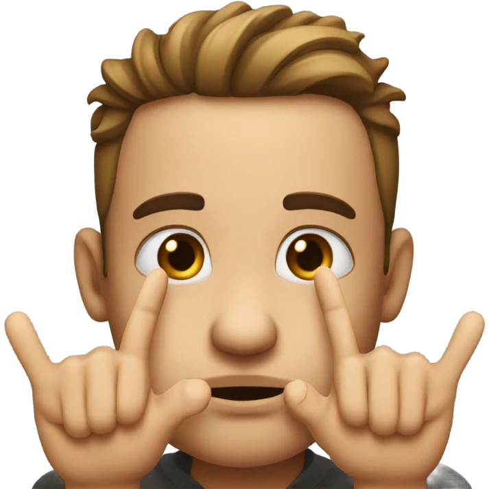Pouty face with index fingers touching in the middle emoji