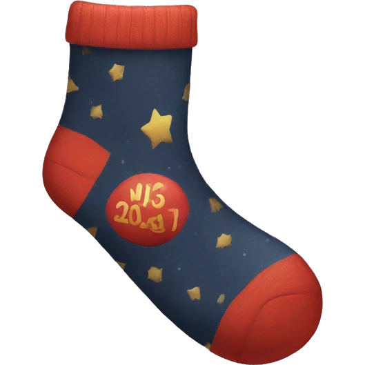 New Year's sock emoji