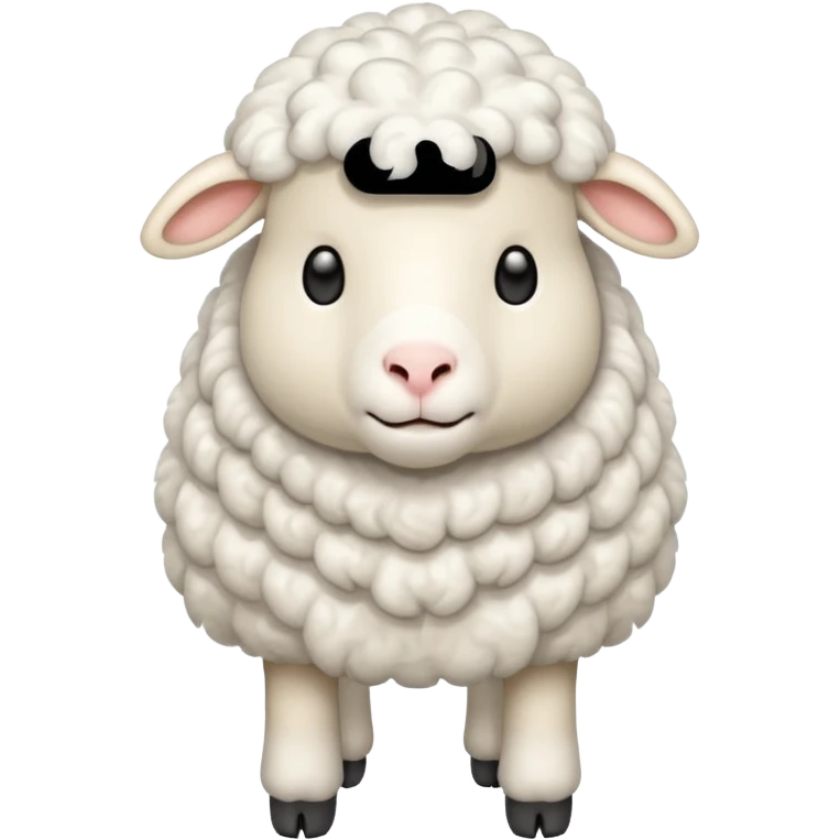 High resolution of A  full body sheep emoji