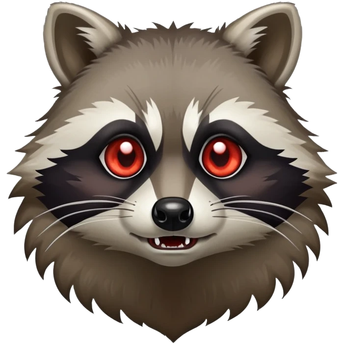 raccoon with rabies emoji