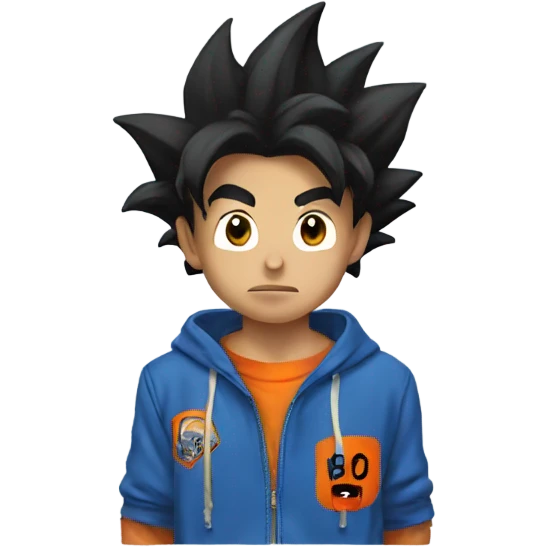 Goku wearing hoodie  emoji
