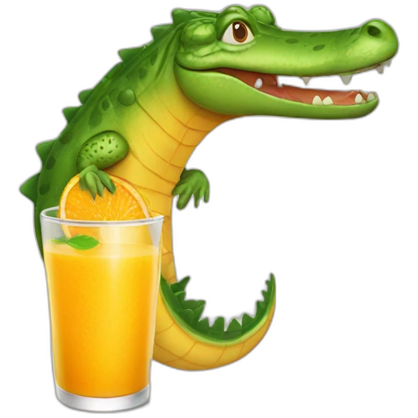 orange juice crocodile emoji
