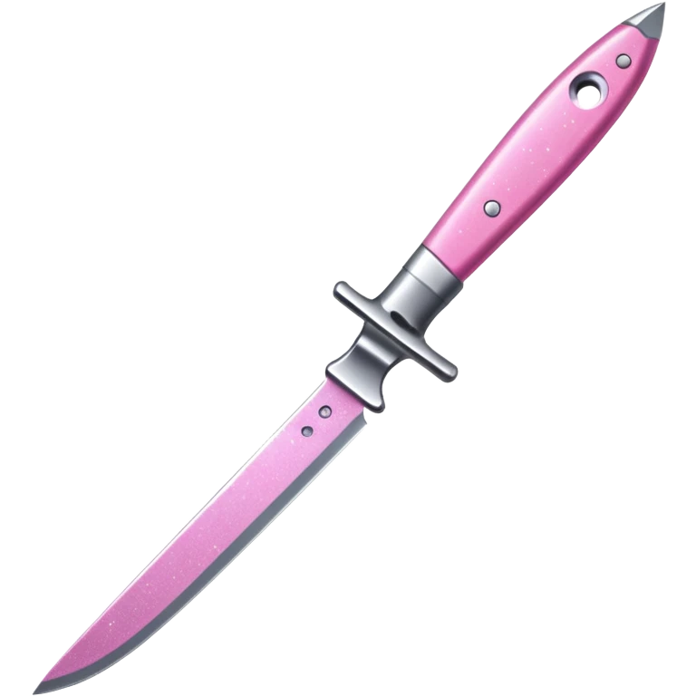 Pink glitter knife emoji