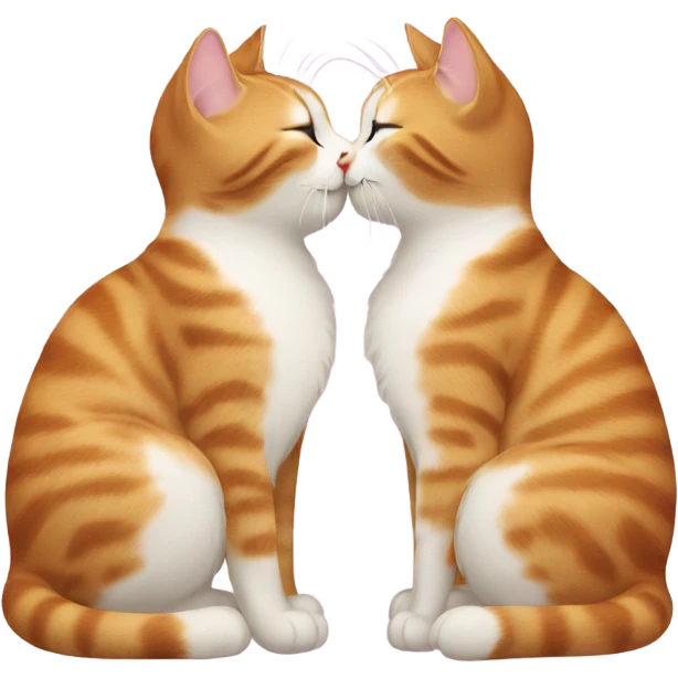 Two cats kissing emoji