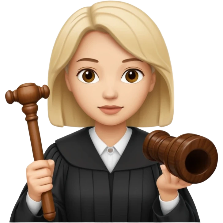woman Judge Holding gavel  emoji