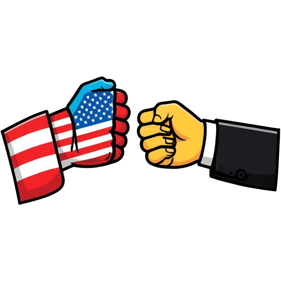 iran and america shaking hand emoji