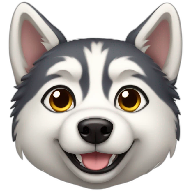 Husky dog emoji