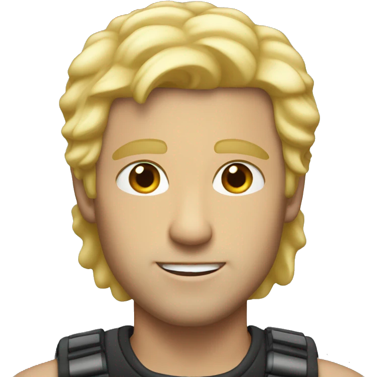 a confident white man blond hair emoji