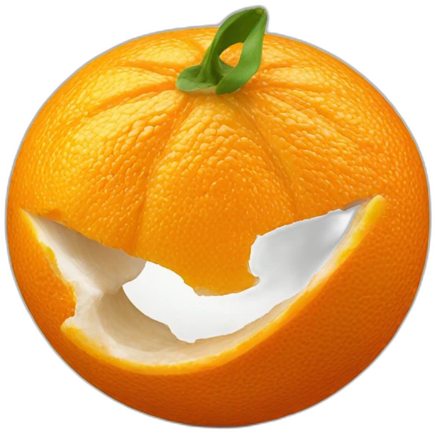 peeled orange emoji