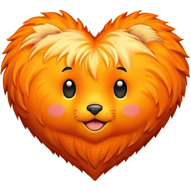 Furry orange heart emoji