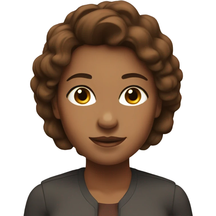 strong women for a tracking cycle app, strong, feminine, brown hair emoji