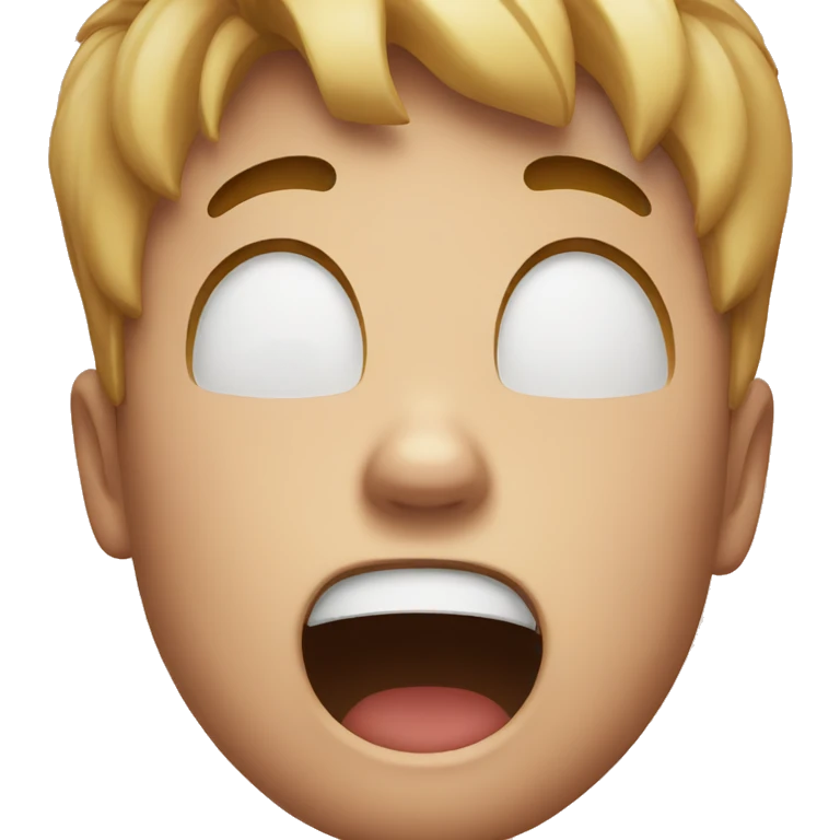 panicked face emoji
