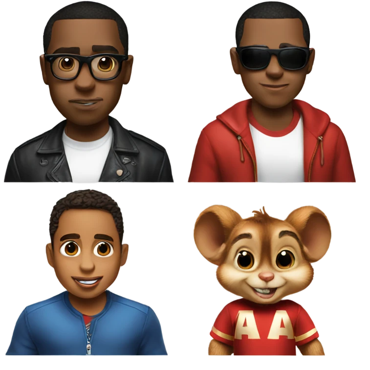 P Diddy and Alvin the Chipmunk emoji