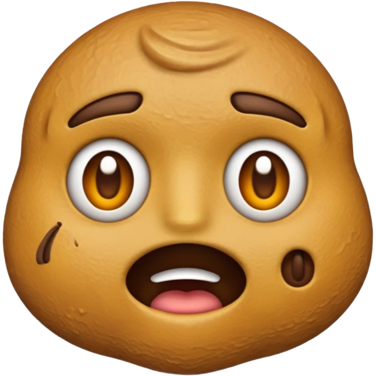 shit emoji with no eyes, nose, mouth emoji