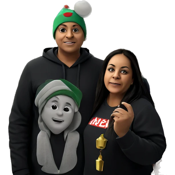 boy with christmas tree hat emoji