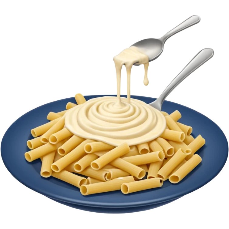 Pasta with cream sauce without Leaves emoji