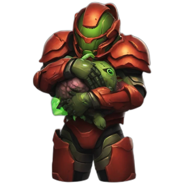 doom slayer hugging demons from hdoom emoji