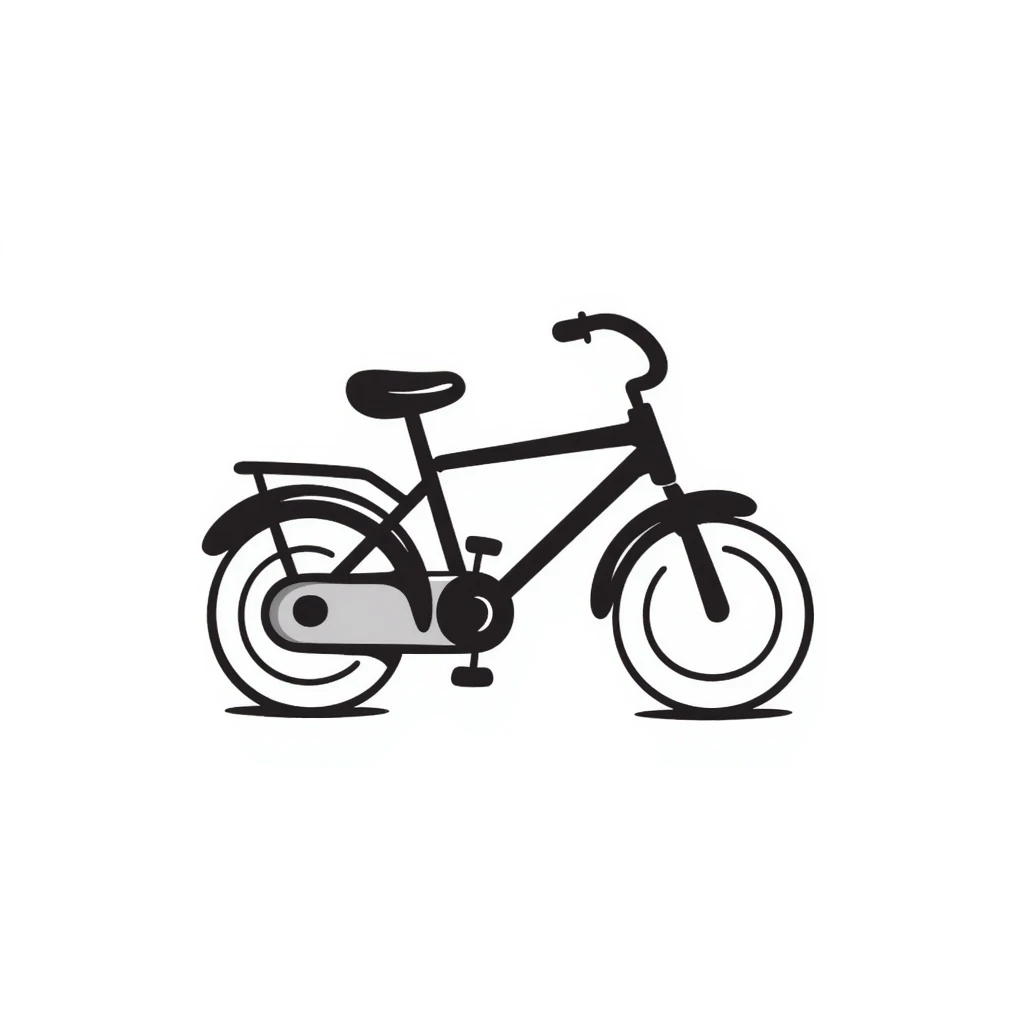 a bicycle hand drawn doodle style emoji