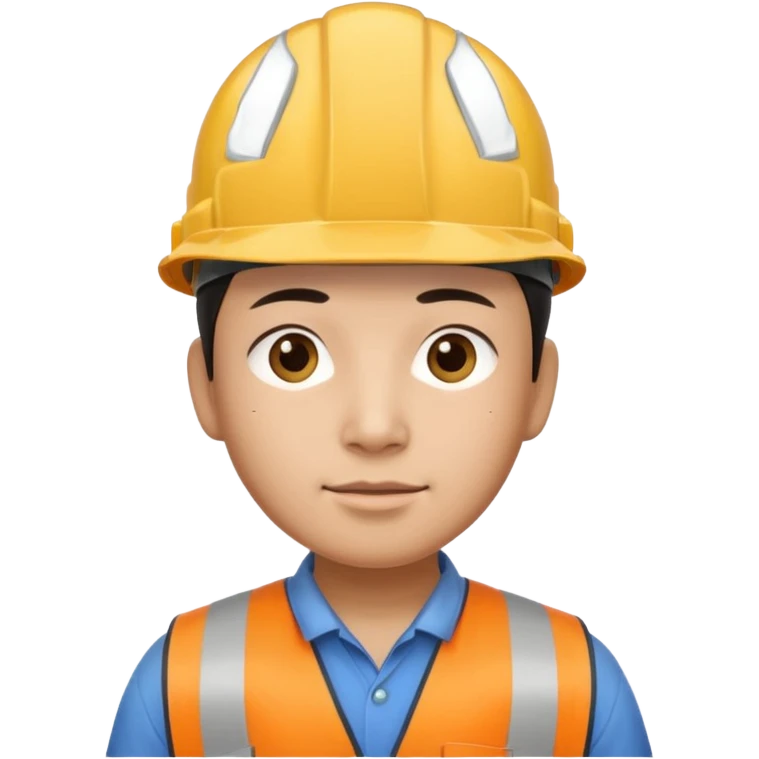 The narrow-eyed Chinese construction worker emoji