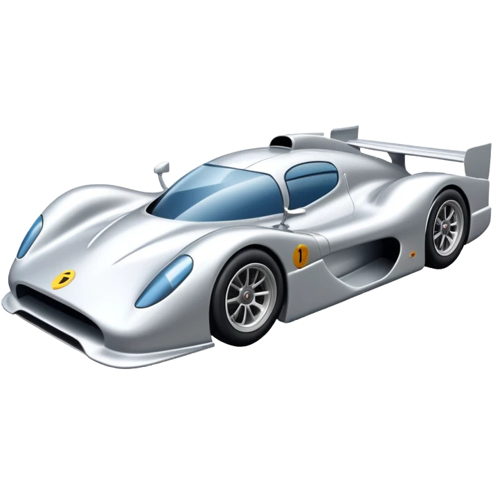 Silver race car  emoji