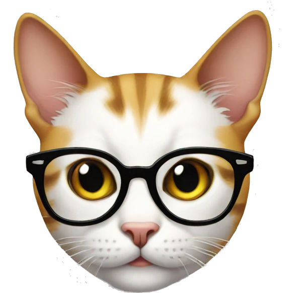 Nerd cat  emoji
