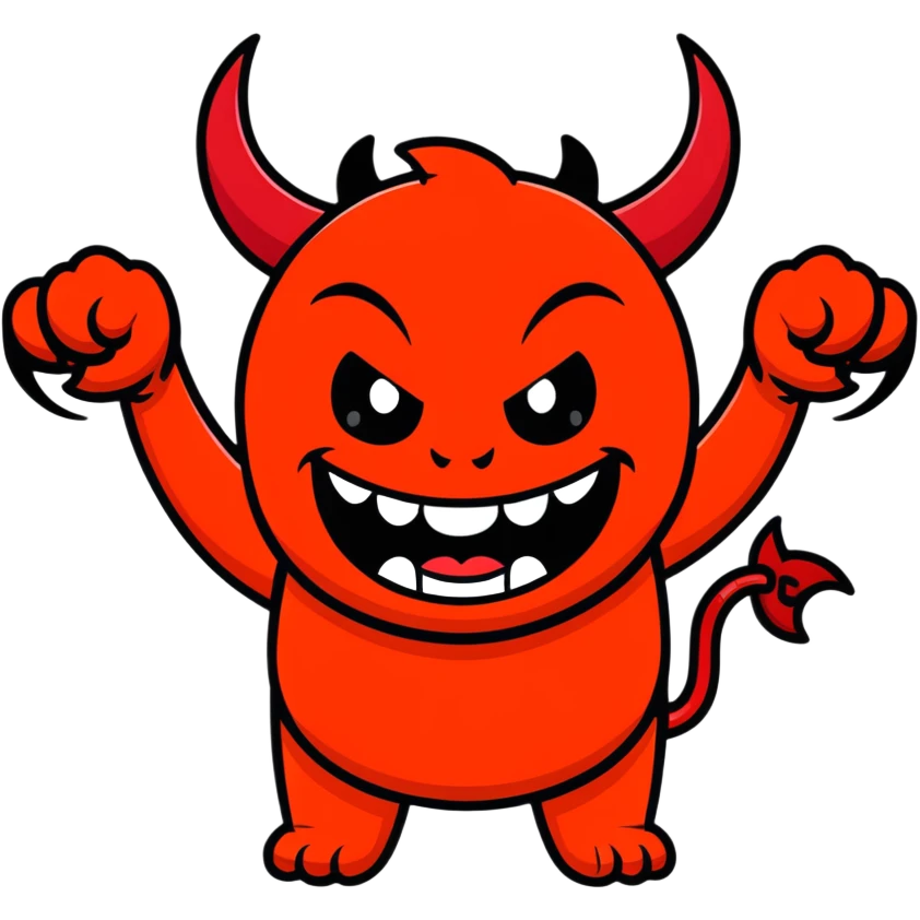 Devil laughing emoji