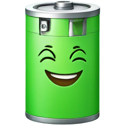 Smiling Green battery  emoji