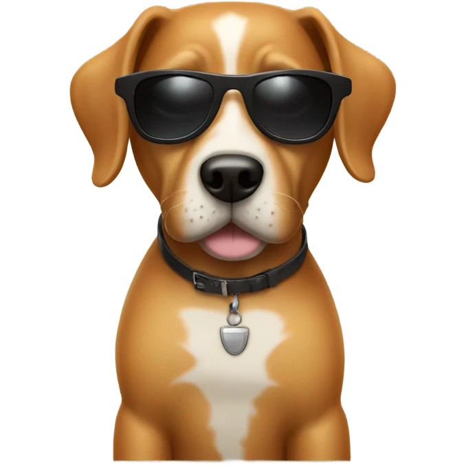 Dog in sunglasses  emoji