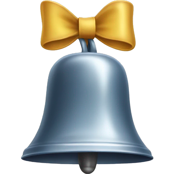 school bell with a bow emoji
