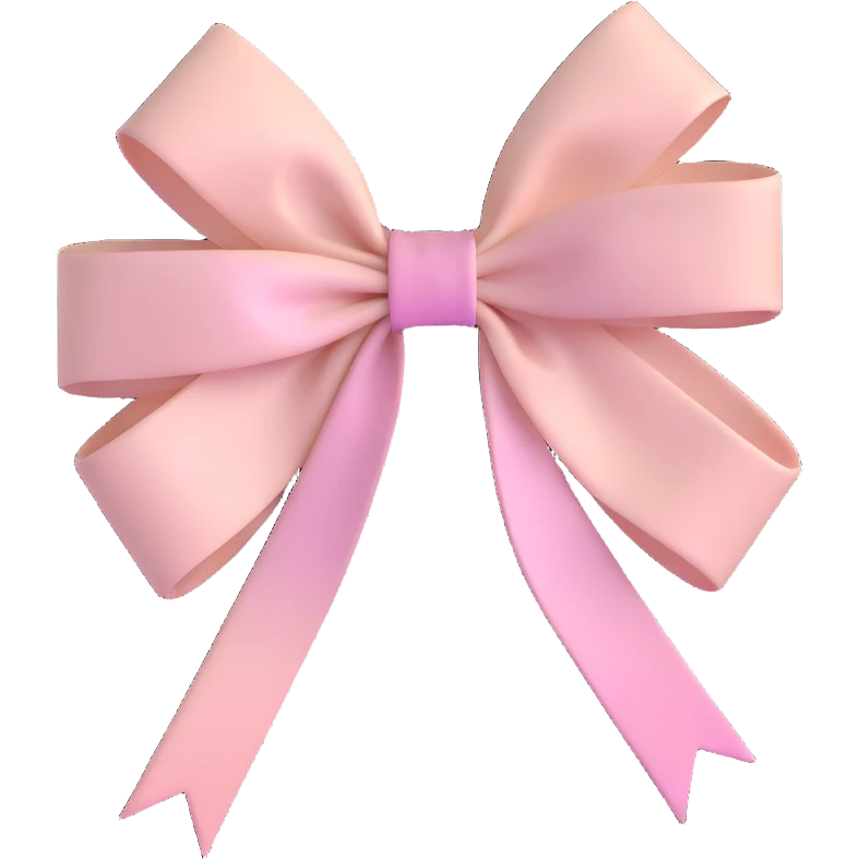 parchment tied with a pastel pink bow emoji