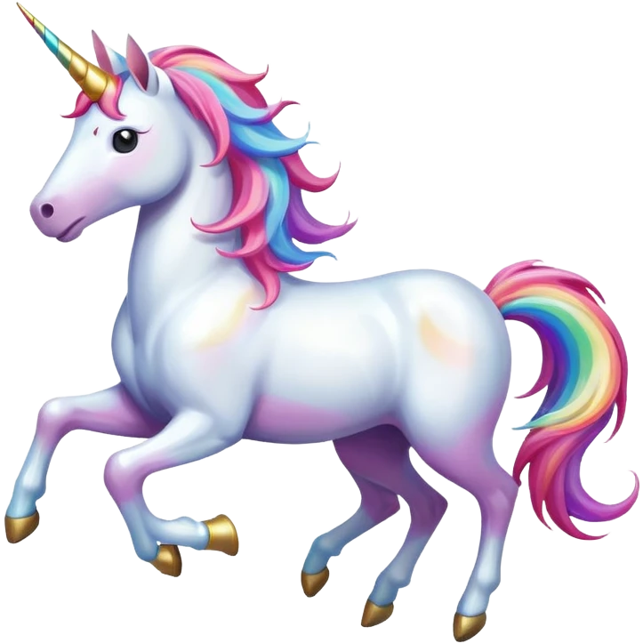 Unicorn running emoji
