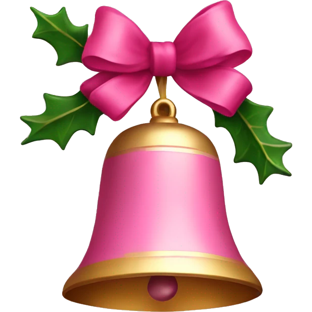 christmas bell pink mood emoji