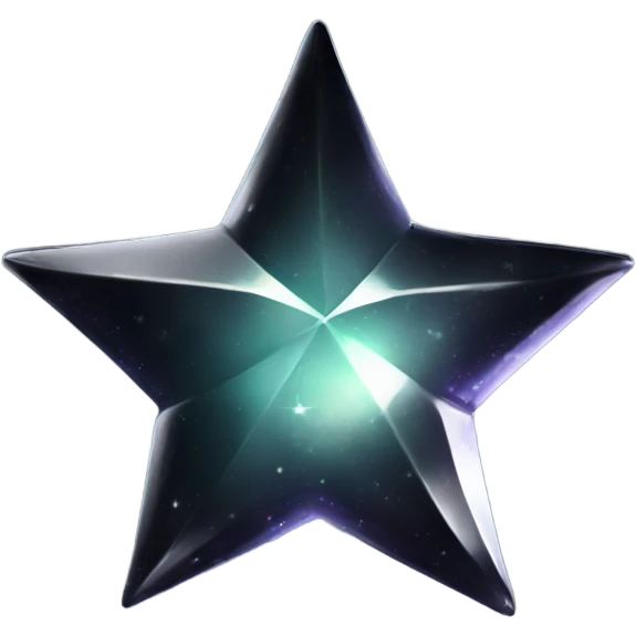 Black shiny jewel star emoji